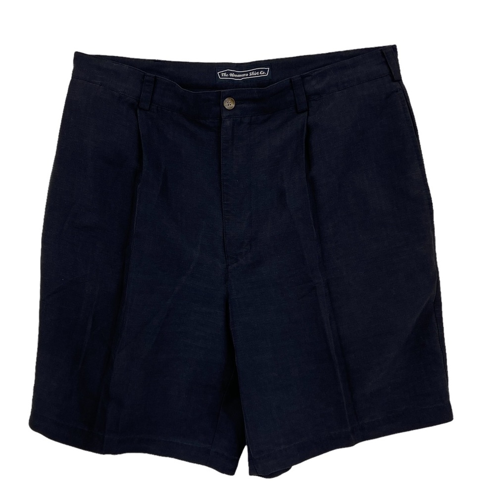 THE HAVANA SHIRT CO. Pleated Front Shorts Black